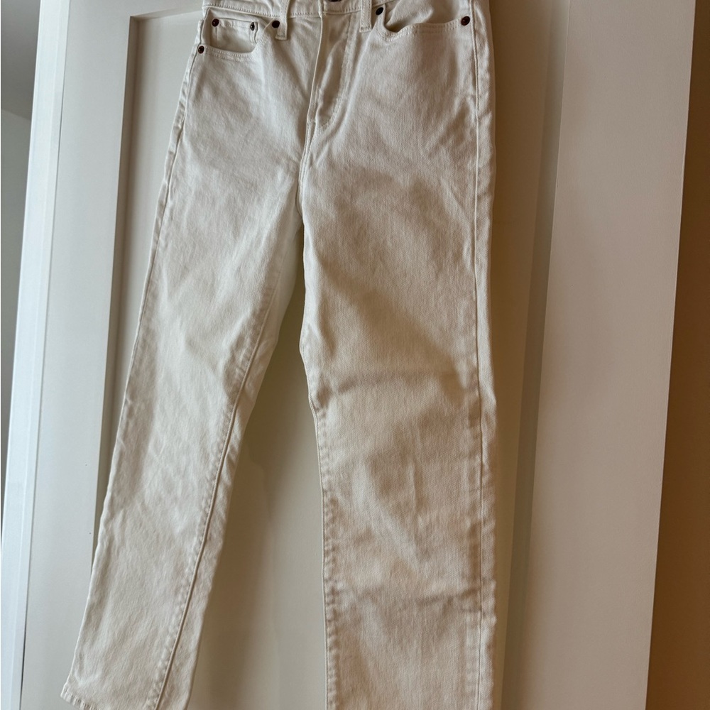 Levi's White Denim Jeans Wedgie Straight
